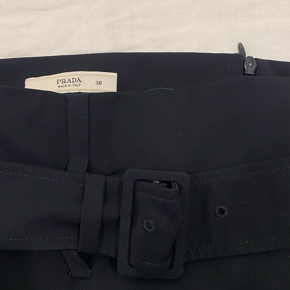 Vintage Prada Navy Belted Miniskirt - Picture 5 of 5